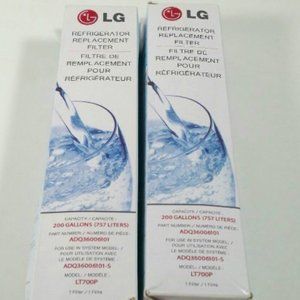 2 Genuine LG LT700P Refrigerator Water Filters